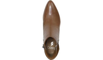 Franco Sarto Sarto Kinga Block Heel Bootie Walnut Leather