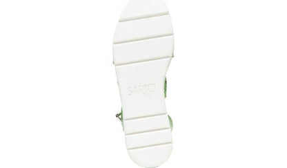 Franco Sarto Sarto Calvin Wedge Sandal Green Crocco Leather