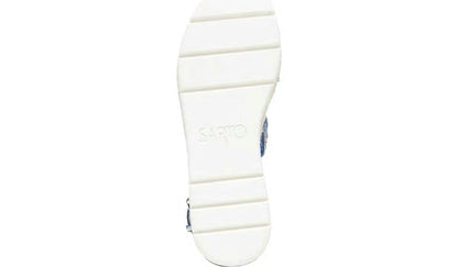Franco Sarto Sarto Calvin Wedge Sandal Blue Snake Leather