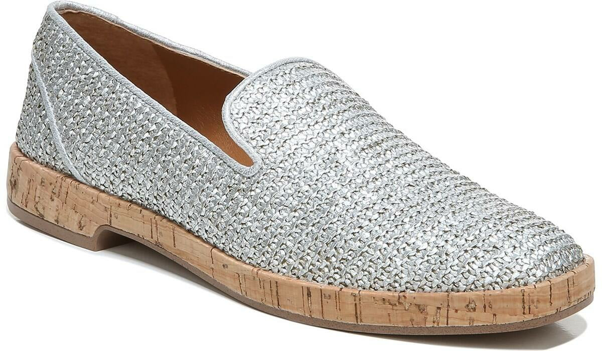 Franco Sarto Sarto Clarissa Loafer Silver Raffia