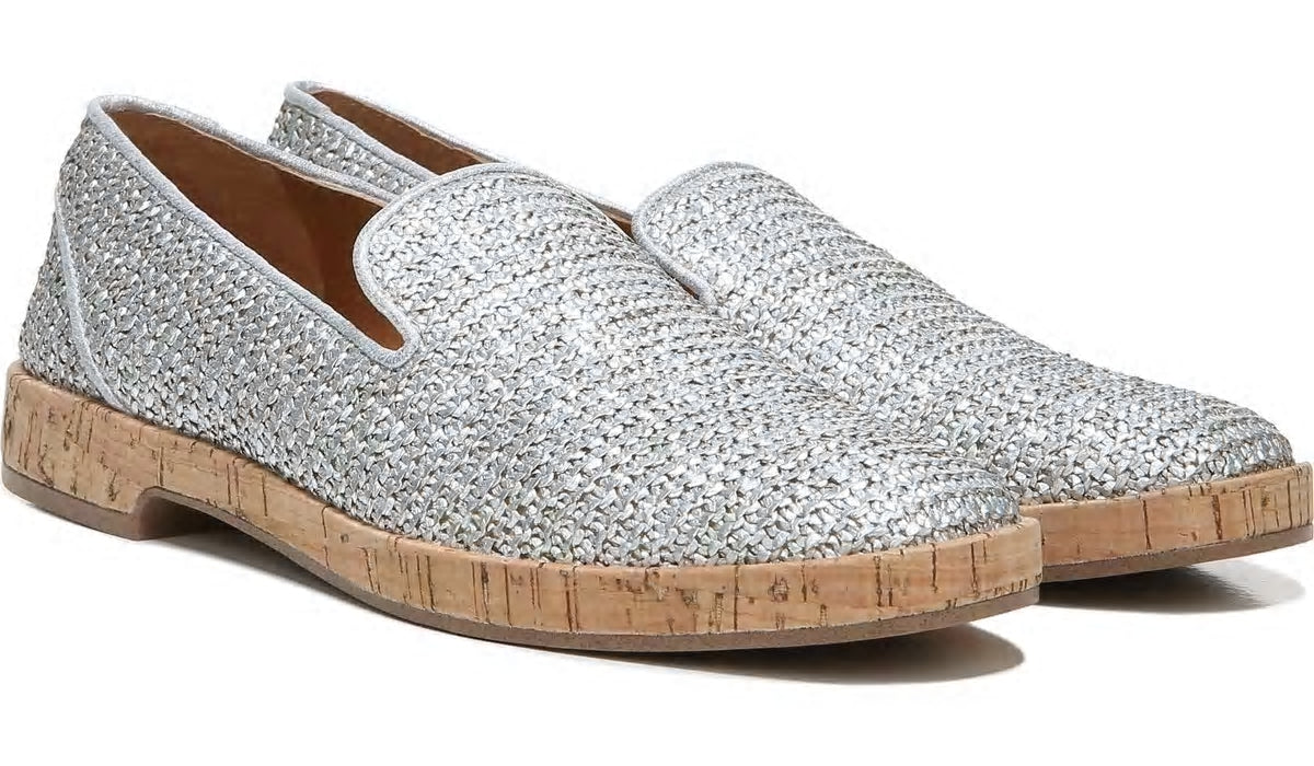 Franco Sarto Sarto Clarissa Loafer Silver Raffia