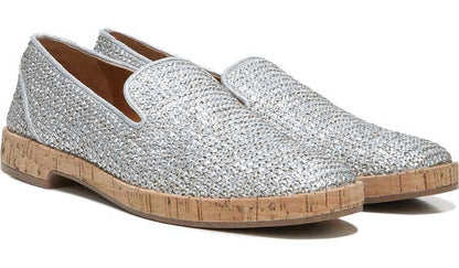 Franco Sarto Sarto Clarissa Loafer Silver Raffia