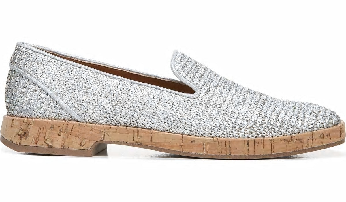 Franco Sarto Sarto Clarissa Loafer Silver Raffia