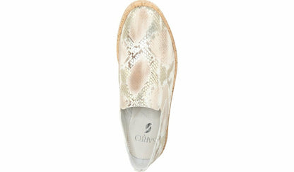 Franco Sarto Sarto Daine Slip On Sneaker Dusty Rose Snake Leather