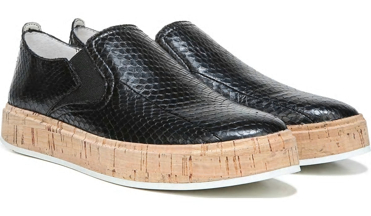 Franco Sarto Daine 2 Slip On Sneaker Black Snake Leather