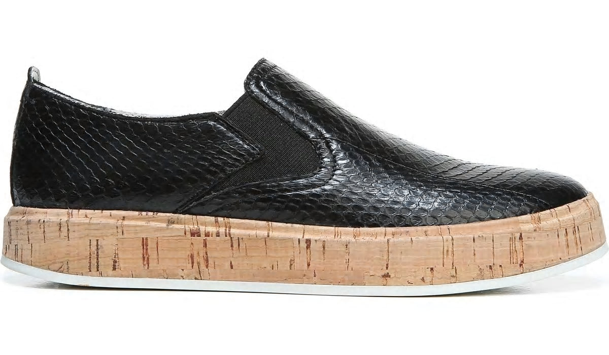 Franco Sarto Daine 2 Slip On Sneaker Black Snake Leather