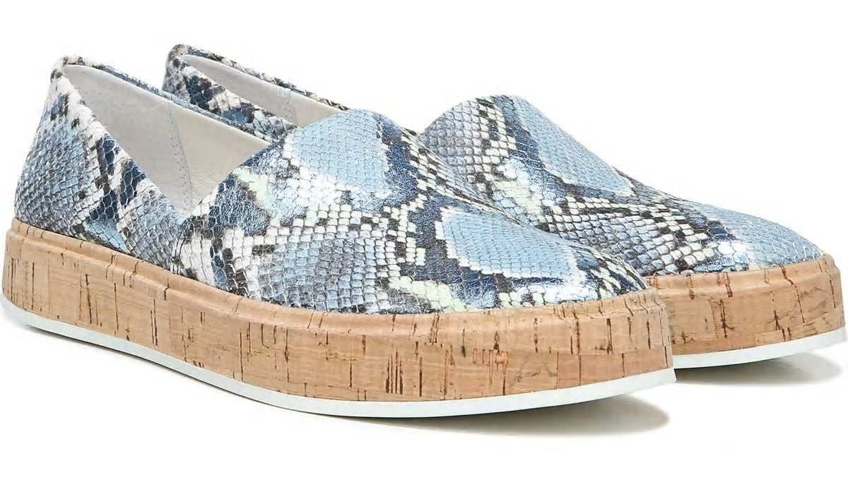 Franco Sarto Sarto Derek Slip On Airy Blue Snake Leather
