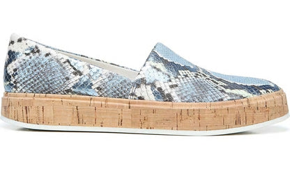 Franco Sarto Sarto Derek Slip On Airy Blue Snake Leather