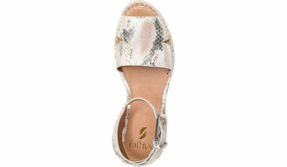 Franco Sarto Sarto Lexie Espadrille Platform Sandal Dusty Rose Snake Leather