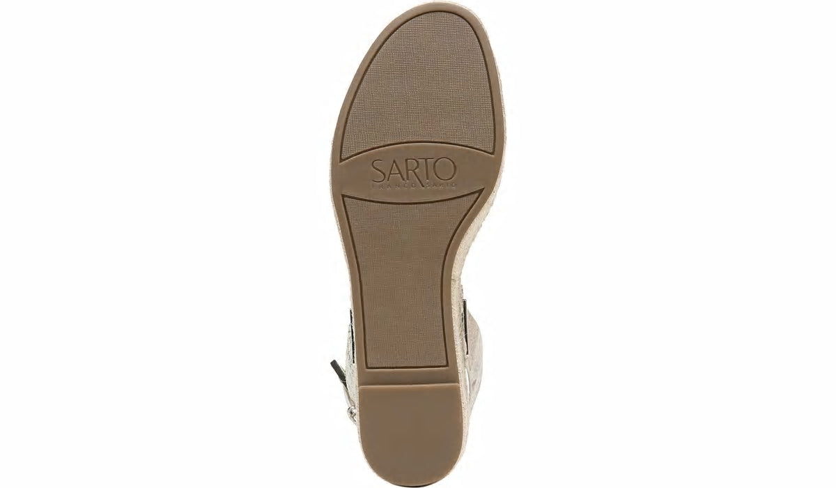 Franco Sarto Sarto Lexie Espadrille Platform Sandal Dusty Rose Snake Leather