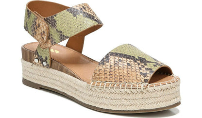 Franco Sarto Sarto Oak Espadrille Sandal Beige Multi Snake Leather