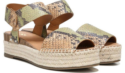 Franco Sarto Sarto Oak Espadrille Sandal Beige Multi Snake Leather