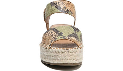 Franco Sarto Sarto Oak Espadrille Sandal Beige Multi Snake Leather