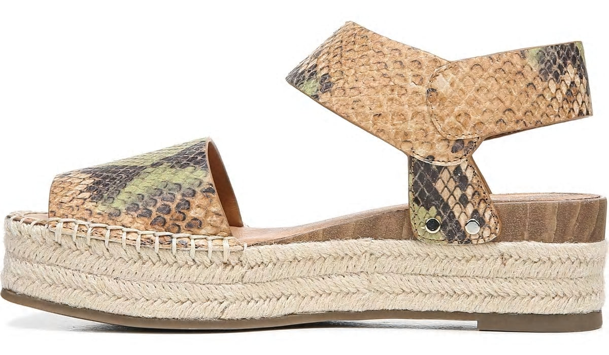 Franco Sarto Sarto Oak Espadrille Sandal Beige Multi Snake Leather