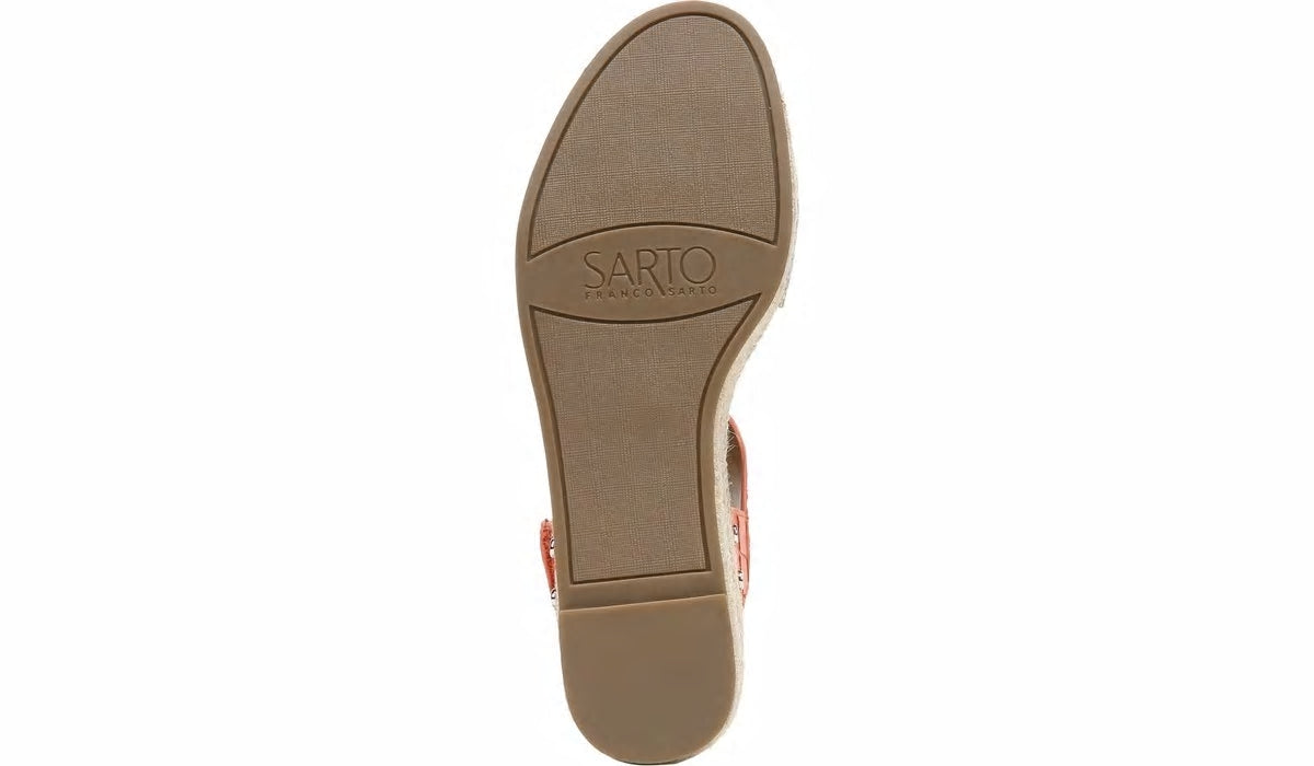 Franco Sarto Sarto Oak Espadrille Sandal Coral Crocco Leather