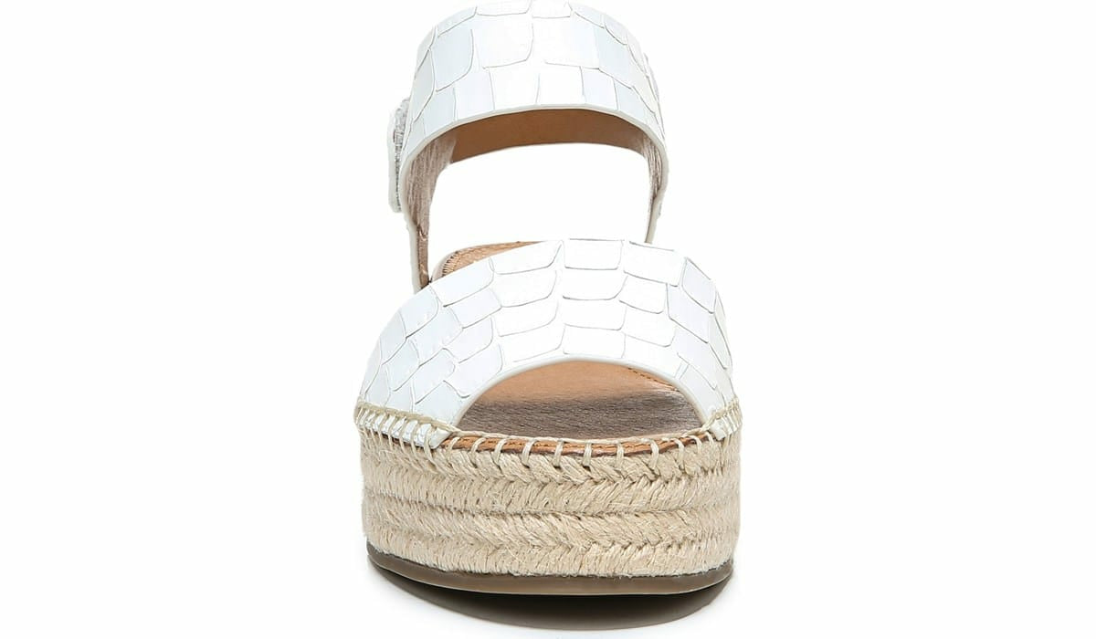 Franco Sarto Sarto Oak Espadrille Sandal White Crocco Leather