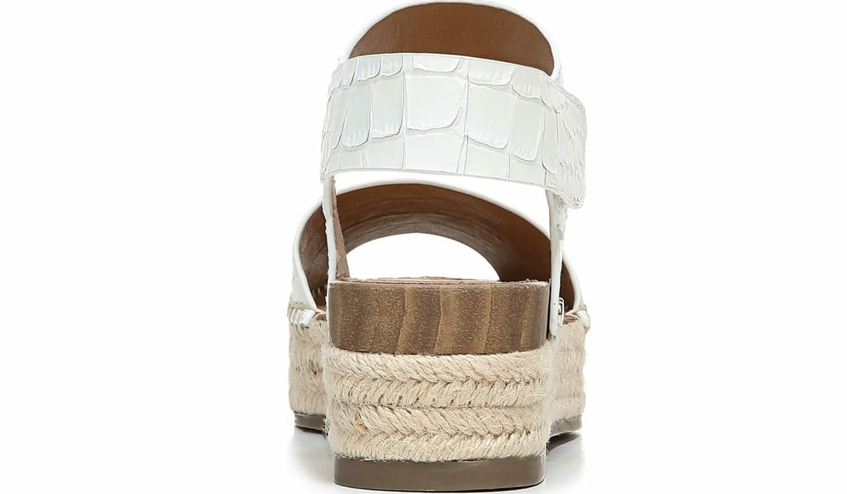 Franco Sarto Sarto Oak Espadrille Sandal White Crocco Leather