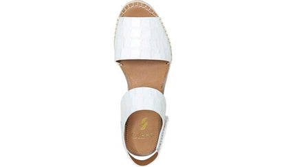 Franco Sarto Sarto Oak Espadrille Sandal White Crocco Leather
