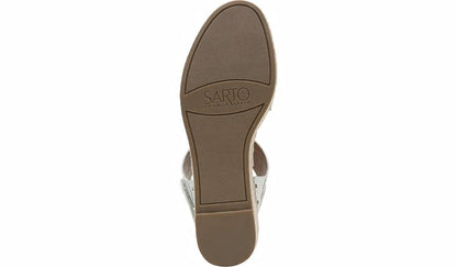 Franco Sarto Sarto Oak Espadrille Sandal White Crocco Leather