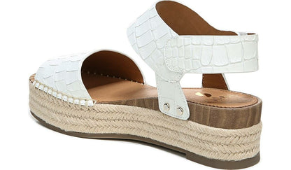 Franco Sarto Sarto Oak Espadrille Sandal White Crocco Leather