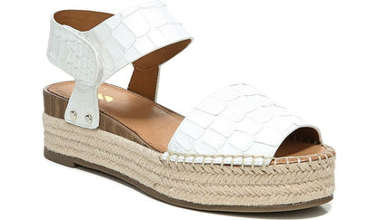 Franco Sarto Sarto Oak Espadrille Sandal White Crocco Leather