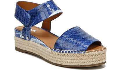Franco Sarto Sarto Oak 3 Espadrille Sandal Blue Snake Leather