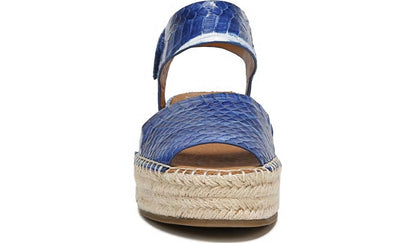 Franco Sarto Sarto Oak 3 Espadrille Sandal Blue Snake Leather