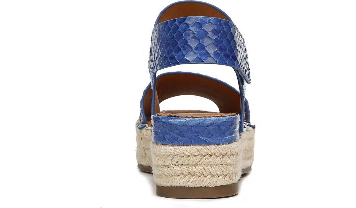 Franco Sarto Sarto Oak 3 Espadrille Sandal Blue Snake Leather