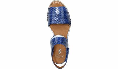 Franco Sarto Sarto Oak 3 Espadrille Sandal Blue Snake Leather