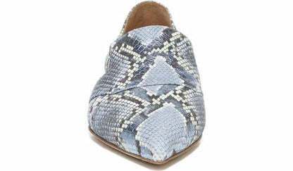 Franco Sarto Sarto Toby D'Orsay Flat Airy Blue Snake Leather