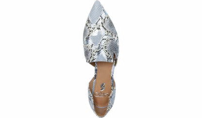 Franco Sarto Sarto Toby D'Orsay Flat Airy Blue Snake Leather