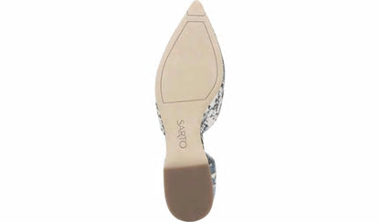 Franco Sarto Sarto Toby D'Orsay Flat Airy Blue Snake Leather