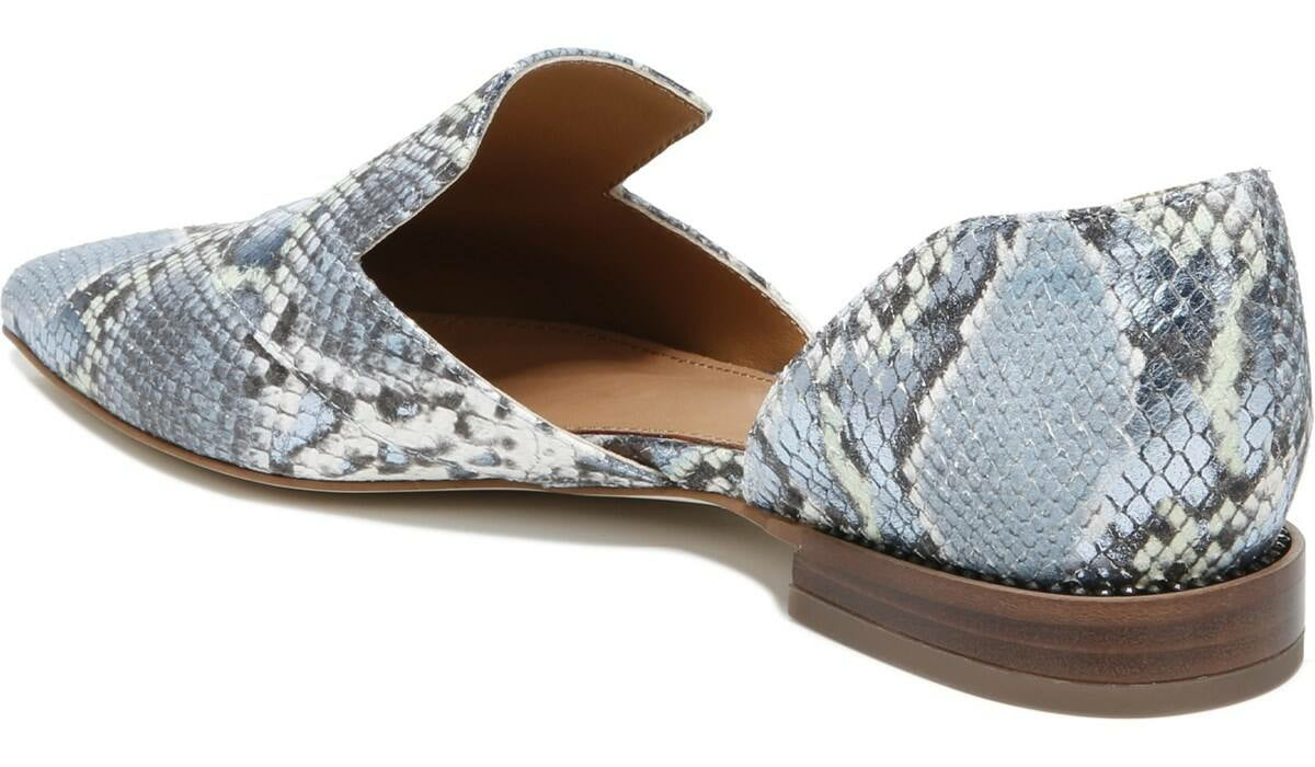 Franco Sarto Sarto Toby D'Orsay Flat Airy Blue Snake Leather