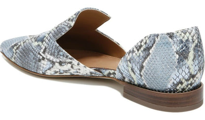 Franco Sarto Sarto Toby D'Orsay Flat Airy Blue Snake Leather