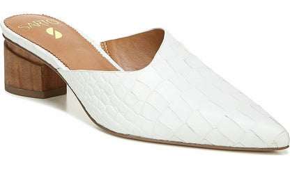 Franco Sarto Sarto Visa 2 Mule White Snake Leather