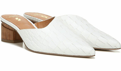 Franco Sarto Sarto Visa 2 Mule White Snake Leather