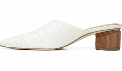 Franco Sarto Sarto Visa 2 Mule White Snake Leather