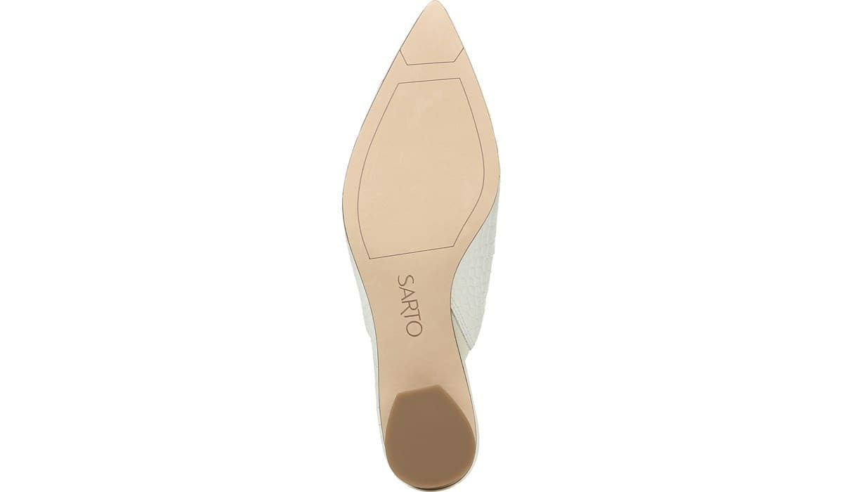 Franco Sarto Sarto Visa 2 Mule White Snake Leather
