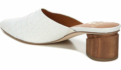 Franco Sarto Sarto Visa 2 Mule White Snake Leather