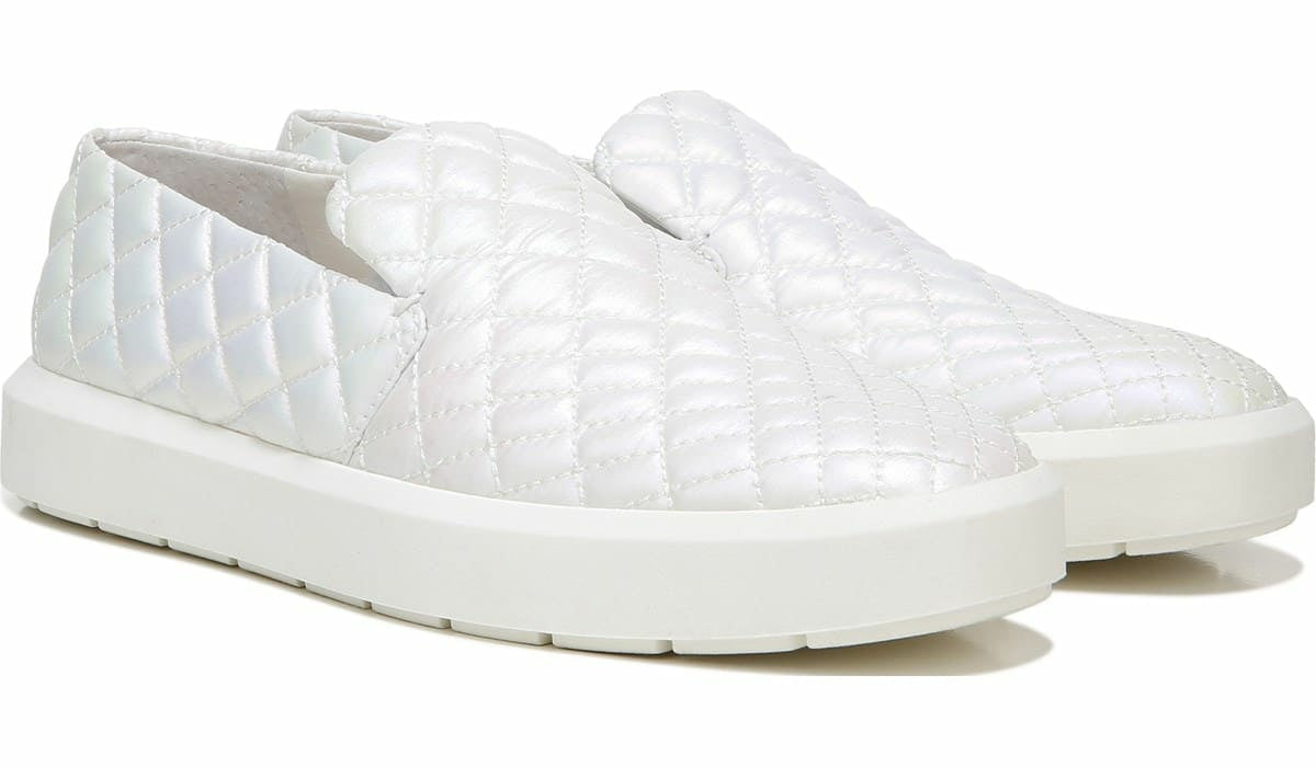 Franco Sarto Sarto Prato 3 Slip On Platform Sneaker Pearl Leather