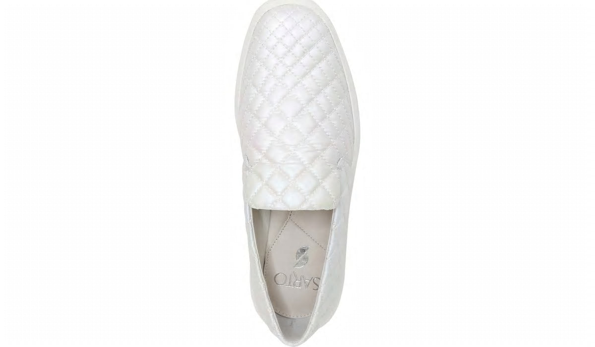 Franco Sarto Sarto Prato 3 Slip On Platform Sneaker Pearl Leather