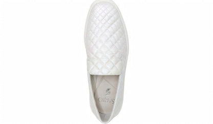 Franco Sarto Sarto Prato 3 Slip On Platform Sneaker Pearl Leather