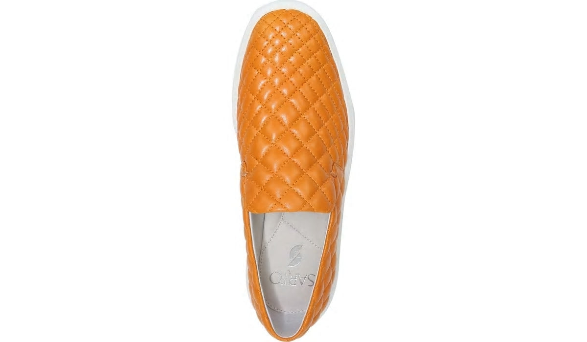 Franco Sarto Sarto Prato 3 Slip On Platform Sneaker Orange Leather