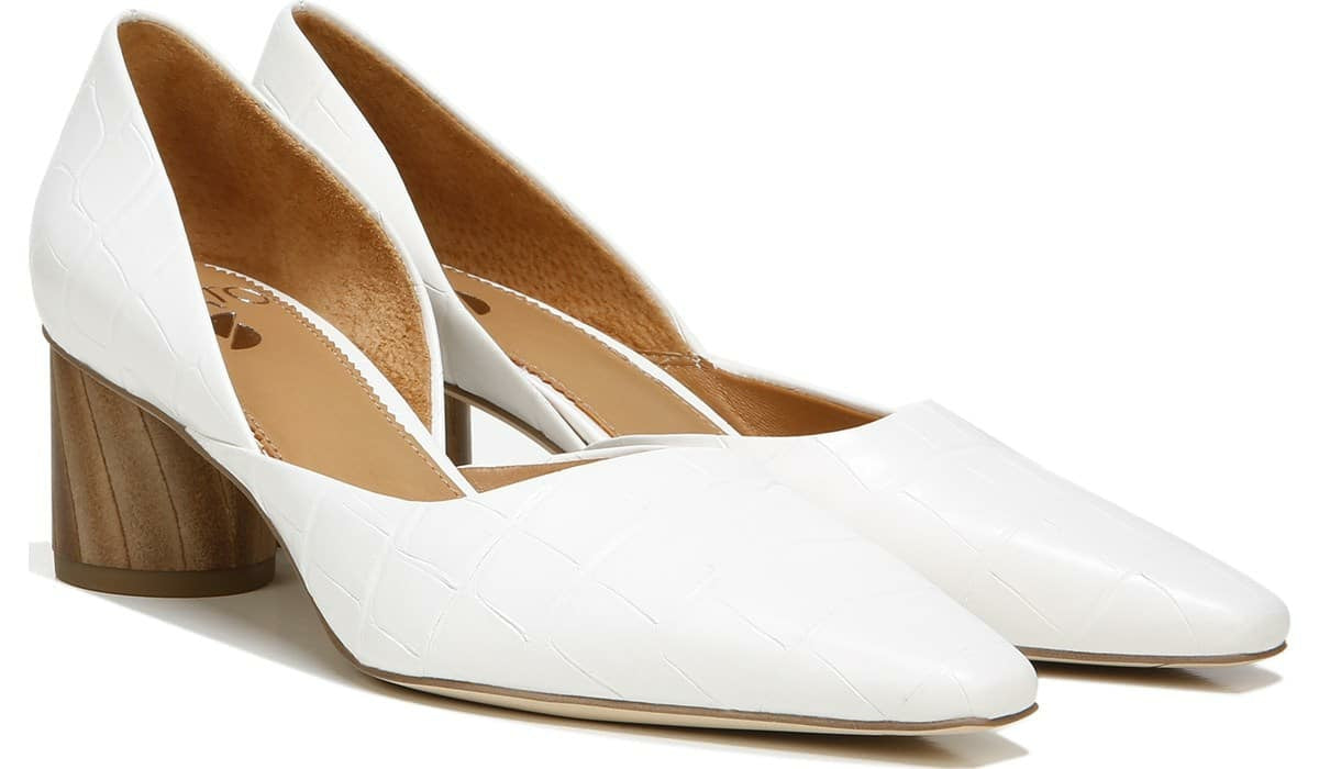 Franco Sarto Sarto Rita Pump White Crocco Leather