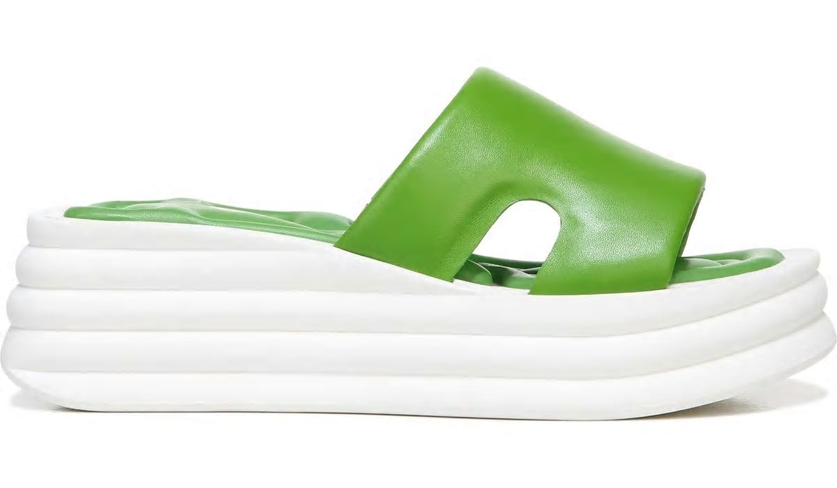 Franco Sarto Sarto Vina Platform Slide Sandal Acid Green Leather