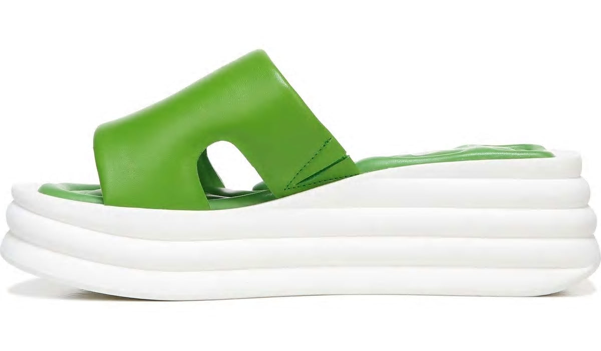 Franco Sarto Sarto Vina Platform Slide Sandal Acid Green Leather