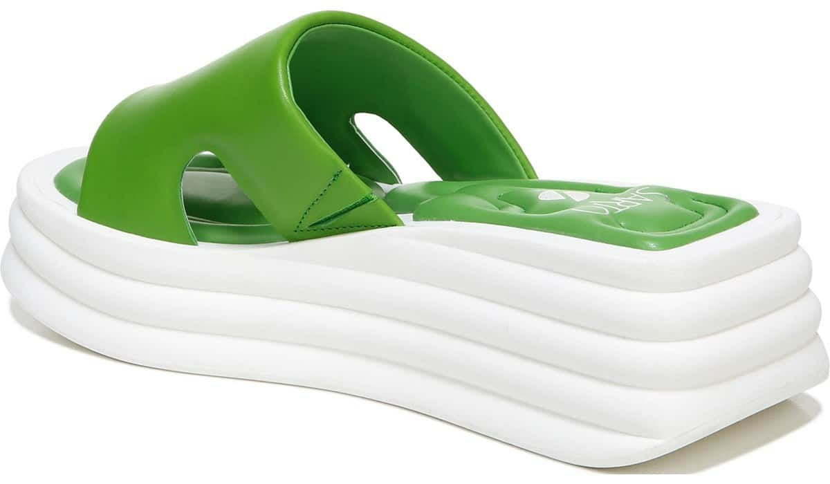 Franco Sarto Sarto Vina Platform Slide Sandal Acid Green Leather