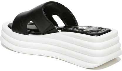 Franco Sarto Sarto Vina Platform Slide Sandal Black Leather