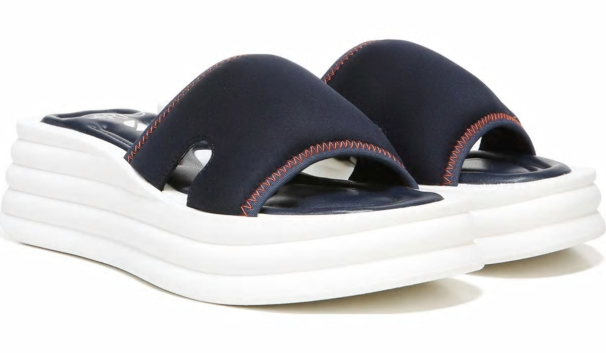 Franco Sarto Sarto Vina 2 Platform Slide Sandal Inky Navy Fabric