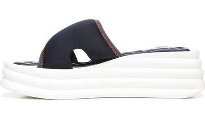 Franco Sarto Sarto Vina 2 Platform Slide Sandal Inky Navy Fabric